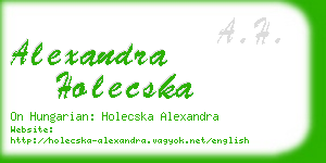 alexandra holecska business card